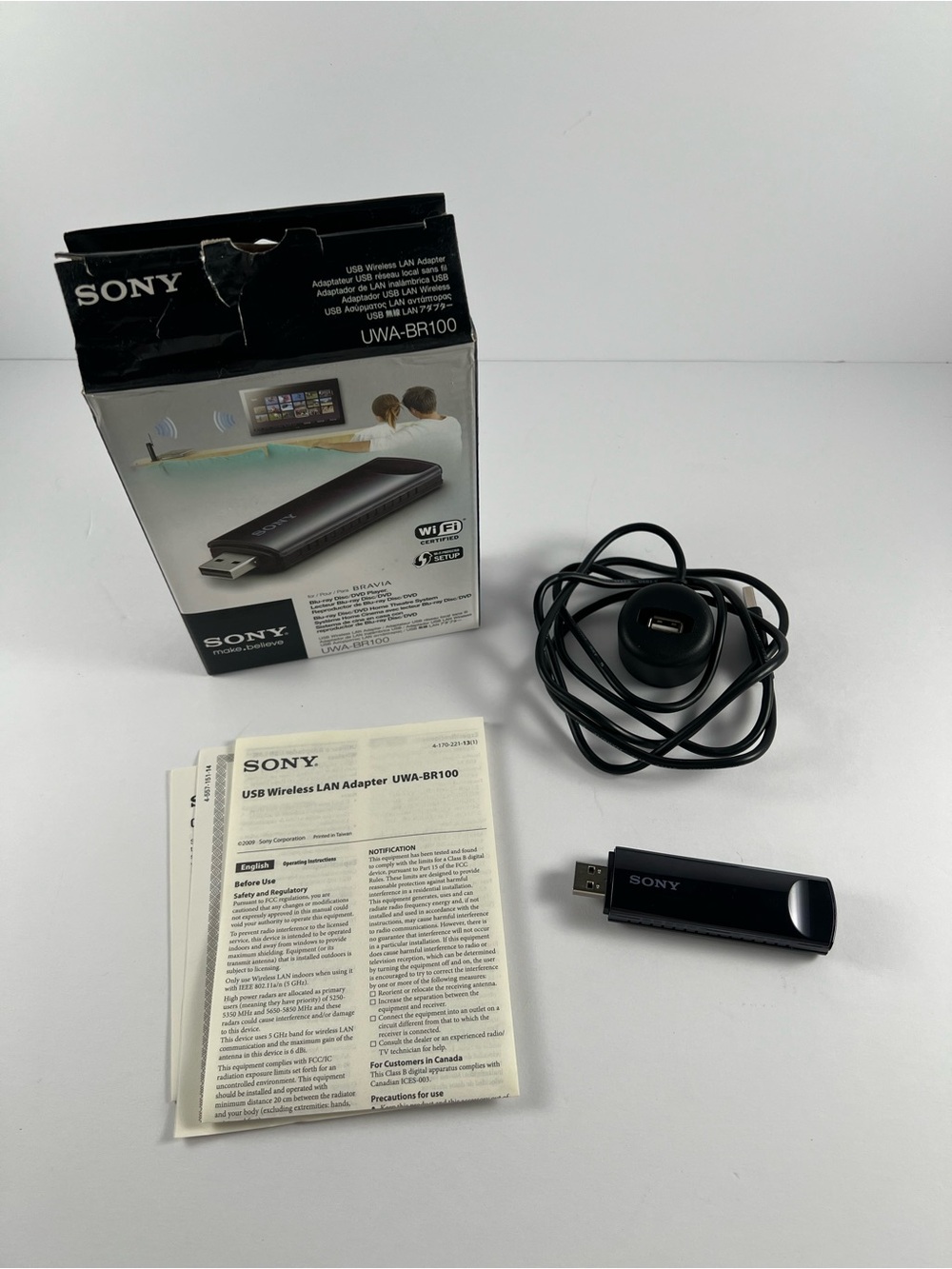SONY Bravia UWA-BR100 USB Wireless LAN Adapter for HDTV or Blu-Ray Player